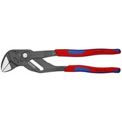 Knipex Zangenschlüssel Zange und Schraubenschlüssel in einem Werkzeug mit Mehrkomponenten-Hüllen grau atramentiert 250 mm Nr. 86 02 250