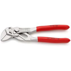 Knipex Mini-Zangenschlüssel Zange und Schraubenschlüssel in einem Werkzeug mit Kunststoff überzogen verchromt 125 mm (SB-Karte/Blister) Nr. 86 03 125 SB