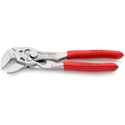 Knipex Mini-Zangenschlüssel Zange und Schraubenschlüssel in einem Werkzeug mit Kunststoff überzogen verchromt 125 mm (SB-Karte/Blister) Nr. 86 03 125 SB