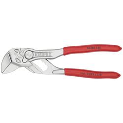 Knipex Mini-Zangenschlüssel Zange und Schraubenschlüssel in einem Werkzeug mit Kunststoff überzogen verchromt 125 mm (SB-Karte/Blister) Nr. 86 03 125 SB