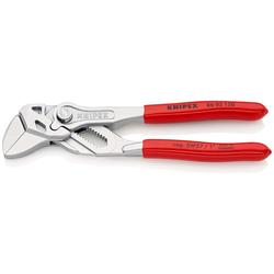 Knipex Zangenschlüssel Zange und Schraubenschlüssel in einem Werkzeug mit Kunststoff überzogen verchromt 150 mm (SB-Karte/Blister) Nr. 86 03 150 SB