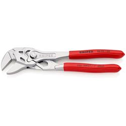Knipex Zangenschlüssel Zange und Schraubenschlüssel in einem Werkzeug mit Kunststoff überzogen verchromt 150 mm (SB-Karte/Blister) Nr. 86 03 150 SB