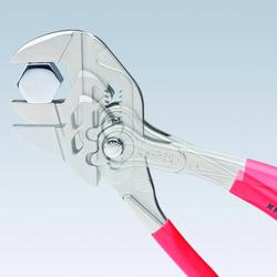 Knipex Zangenschlüssel Zange und Schraubenschlüssel in einem Werkzeug mit Kunststoff überzogen verchromt 150 mm (SB-Karte/Blister) Nr. 86 03 150 SB