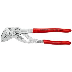 Knipex Zangenschlüssel Zange und Schraubenschlüssel in einem Werkzeug mit Kunststoff überzogen verchromt 180 mm (SB-Karte/Blister) Nr. 86 03 180 SB