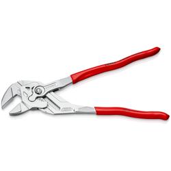 Knipex Zangenschlüssel Zange und Schraubenschlüssel in einem Werkzeug mit Kunststoff überzogen verchromt 300 mm (SB-Karte/Blister) Nr. 86 03 300 SB