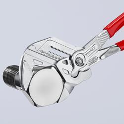 Knipex Zangenschlüssel Zange und Schraubenschlüssel in einem Werkzeug mit Kunststoff überzogen verchromt 300 mm (SB-Karte/Blister) Nr. 86 03 300 SB