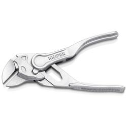 Knipex Zangenschlüssel XS Zange und Schraubenschlüssel in einem Werkzeug aufgeprägte, raue Oberfläche verchromt 100 mm Nr. 86 04 100