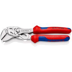Knipex Zangenschlüssel mit aufgerauten Backen mit Mehrkomponenten-Hüllen verchromt 150 mm Nr. 86 05 150 S02