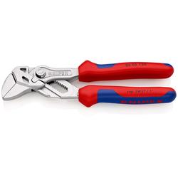 Knipex Zangenschlüssel Zange und Schraubenschlüssel in einem Werkzeug mit Mehrkomponenten-Hüllen verchromt 150 mm (SB-Karte/Blister) Nr. 86 05 150 SB