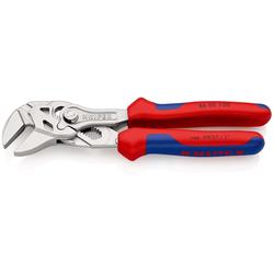 Knipex Zangenschlüssel Zange und Schraubenschlüssel in einem Werkzeug mit Mehrkomponenten-Hüllen verchromt 150 mm Nr. 86 05 150