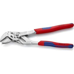 Knipex Zangenschlüssel Zange und Schraubenschlüssel in einem Werkzeug mit Mehrkomponenten-Hüllen verchromt 250 mm Nr. 86 05 250