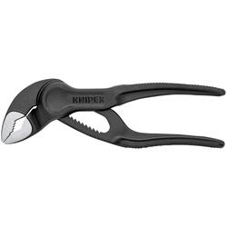 Knipex Cobra® XS Rohr- und Wasserpumpenzange aufgeprägte, raue Oberfläche grau atramentiert 100 mm (SB-Karte/Blister) Nr. 87 00 100 BK