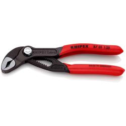 Knipex Cobra® Hightech-Wasserpumpenzange mit rutschhemmendem Kunststoff überzogen grau atramentiert 125 mm (SB-Karte/Blister) Nr. 87 01 125 SB