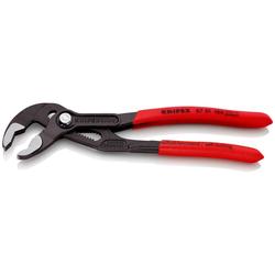 Knipex Cobra® Hightech-Wasserpumpenzange mit rutschhemmendem Kunststoff überzogen grau atramentiert 180 mm (SB-Karte/Blister) Nr. 87 01 180 SB