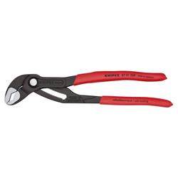Knipex Cobra® Hightech-Wasserpumpenzange mit rutschhemmendem Kunststoff überzogen grau atramentiert 250 mm (SB-Karte/Blister) Nr. 87 01 250 SB