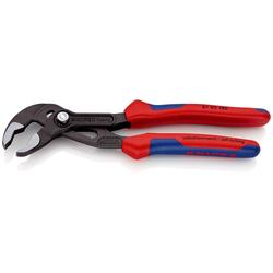 Knipex Cobra® Hightech-Wasserpumpenzange mit Mehrkomponenten-Hüllen grau atramentiert 180 mm Nr. 87 02 180
