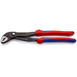 Knipex Cobra® Hightech-Wasserpumpenzange mit Mehrkomponenten-Hüllen, mit integrierter Befestigungsöse zum Anbringen einer Absturzsicherung grau atramentiert 300 mm (SB-Karte/Blister) Nr. 87 02 300 T BK