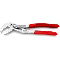 Knipex Cobra® Hightech-Wasserpumpenzange mit rutschhemmendem Kunststoff überzogen verchromt 180 mm Nr. 87 03 180