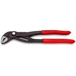 Knipex Cobra®...matic Wasserpumpenzange mit rutschhemmendem Kunststoff überzogen grau atramentiert 250 mm (SB-Karte/Blister) Nr. 87 11 250 SB