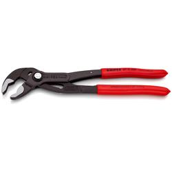 Knipex Cobra®...matic Wasserpumpenzange mit rutschhemmendem Kunststoff überzogen grau atramentiert 250 mm (SB-Karte/Blister) Nr. 87 11 250 SB
