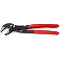 Knipex Cobra® QuickSet Hightech-Wasserpumpenzange mit rutschhemmendem Kunststoff überzogen grau atramentiert 250 mm Nr. 87 21 250