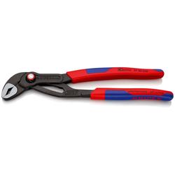 Knipex Cobra® QuickSet Hightech-Wasserpumpenzange mit schlanken Mehrkomponenten-Hüllen grau atramentiert 250 mm Nr. 87 22 250