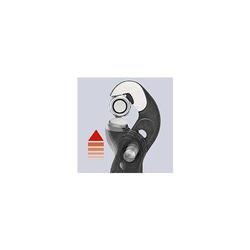 Knipex Schraubzange mit rutschhemmendem Kunststoff überzogen grau atramentiert 250 mm (SB-Karte/Blister) Nr. 87 41 250 SB