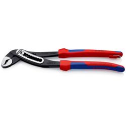 Knipex Alligator® Wasserpumpenzange mit Mehrkomponenten-Hüllen, mit integrierter Befestigungsöse zum Anbringen einer Absturzsicherung schwarz atramentiert 300 mm (SB-Karte/Blister) Nr. 88 02 300 T BK