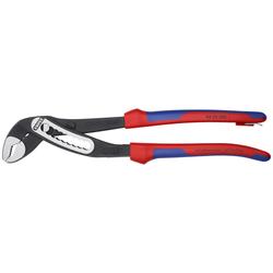 Knipex Alligator® Wasserpumpenzange mit Mehrkomponenten-Hüllen, mit integrierter Befestigungsöse zum Anbringen einer Absturzsicherung schwarz atramentiert 300 mm (SB-Karte/Blister) Nr. 88 02 300 T BK
