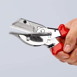 Knipex Gehrungsschere für Kunststoff- und Gummiprofile mit Kunststoff-Hüllen verchromt 215 mm Nr. 94 35 215