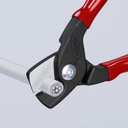 Knipex StepCut Kabelschere mit Kunststoff überzogen brüniert 160 mm Nr. 95 11 160 SB