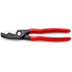 Knipex Kabelschere mit Doppelschneide mit Kunststoff überzogen brüniert 200 mm Nr. 95 11 200