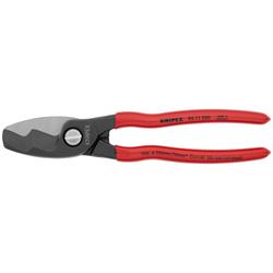 Knipex Kabelschere mit Doppelschneide mit Kunststoff überzogen brüniert 200 mm Nr. 95 11 200