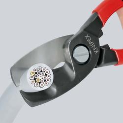 Knipex Kabelschere mit Doppelschneide mit Kunststoff überzogen brüniert 200 mm Nr. 95 11 200