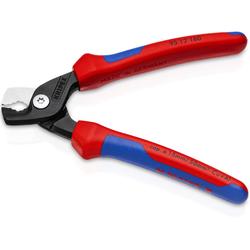 Knipex StepCut Kabelschere mit Mehrkomponenten-Hüllen brüniert 160 mm Nr. 95 12 160 SB