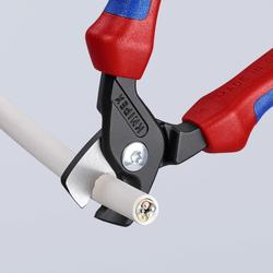 Knipex StepCut Kabelschere mit Mehrkomponenten-Hüllen brüniert 160 mm Nr. 95 12 160 SB