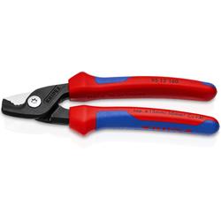 Knipex StepCut Kabelschere mit Mehrkomponenten-Hüllen brüniert 160 mm Nr. 95 12 160