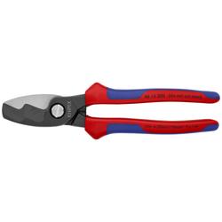 Knipex Kabelschere mit Doppelschneide mit Mehrkomponenten-Hüllen brüniert 200 mm (SB-Karte/Blister) Nr. 95 12 200 SB