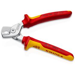 Knipex StepCut Kabelschere isoliert mit Mehrkomponenten-Hüllen, VDE-geprüft verchromt 160 mm Nr. 95 16 160