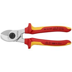 Knipex Kabelschere isoliert mit Mehrkomponenten-Hüllen, VDE-geprüft verchromt 165 mm (SB-Karte/Blister) Nr. 95 16 165 SB