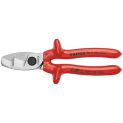 Knipex Kabelschere mit Doppelschneide tauchisoliert, VDE-geprüft verchromt 200 mm Nr. 95 17 200