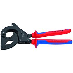 Knipex Kabelschneider (Ratschenprinzip) für stahlarmierte Kabel (SWA-Kabel) mit Mehrkomponenten-Hüllen schwarz lackiert 315 mm Nr. 95 32 315 A