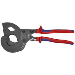 Knipex ACSR Freileitungsschneider (Ratschenprinzip) für Freileitungsseile mit Stahlkern mit Mehrkomponenten-Hüllen brüniert 340 mm (SB-Karte/Blister) Nr. 95 32 340 SR
