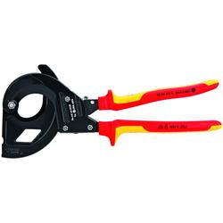 Knipex Kabelschneider (Ratschenprinzip) für stahlarmierte Kabel (SWA-Kabel) isoliert mit Mehrkomponenten-Hüllen, VDE-geprüft schwarz lackiert 315 mm Nr. 95 36 315 A