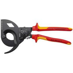 Knipex Kabelschneider (Ratschenprinzip, Dreigang) isoliert mit Mehrkomponenten-Hüllen, VDE-geprüft schwarz atramentiert 320 mm Nr. 95 36 320