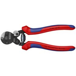 Knipex Drahtseilschere für Reifencord mit Mehrkomponenten-Hüllen brüniert 160 mm Nr. 95 62 160 TC