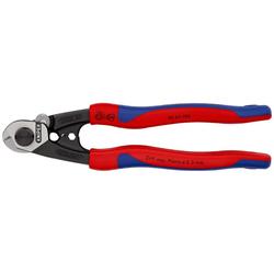 Knipex Drahtseilschere geschmiedet mit Mehrkomponenten-Hüllen 190 mm (SB-Karte/Blister) Nr. 95 62 190 SB