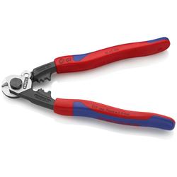 Knipex Drahtseilschere geschmiedet mit Mehrkomponenten-Hüllen 190 mm (SB-Karte/Blister) Nr. 95 62 190 SB