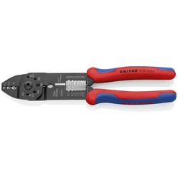 Knipex Crimpzange mit Mehrkomponenten-Hüllen schwarz lackiert 230 mm Nr. 97 21 215 C