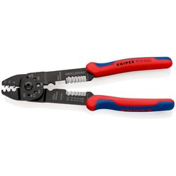 Knipex Crimpzange mit Mehrkomponenten-Hüllen schwarz lackiert 230 mm Nr. 97 21 215 C